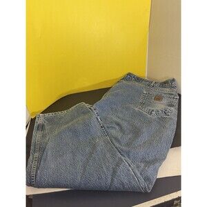 Carhartt Blue Jeans Pants Work Bottoms Loose Fit 54x30